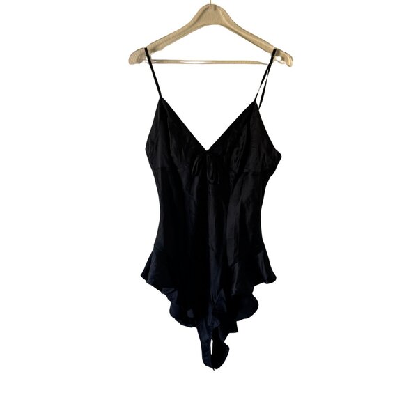 NWT SKIMS Stretch Silk Teddy Size Large Black - Picture 5 of 9